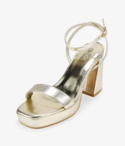 Discount Bosanova Sandalias de fiesta con tacón campana doradas