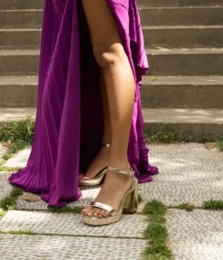 Discount Bosanova Sandalias de fiesta con tacón campana doradas