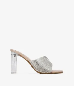 Best Bosanova Sandalias de fiesta destalonadas brillantes con tacón transparente