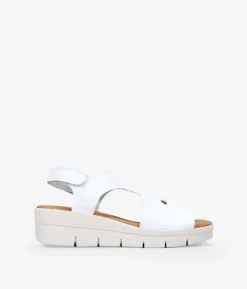 Clearance Bosanova Sandalias de piel blancas con cuña