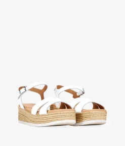 Best Bosanova Sandalias de piel blancas con plataforma