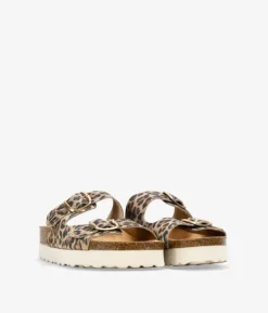 Clearance Bosanova Sandalias de piel leopardo con hebillas