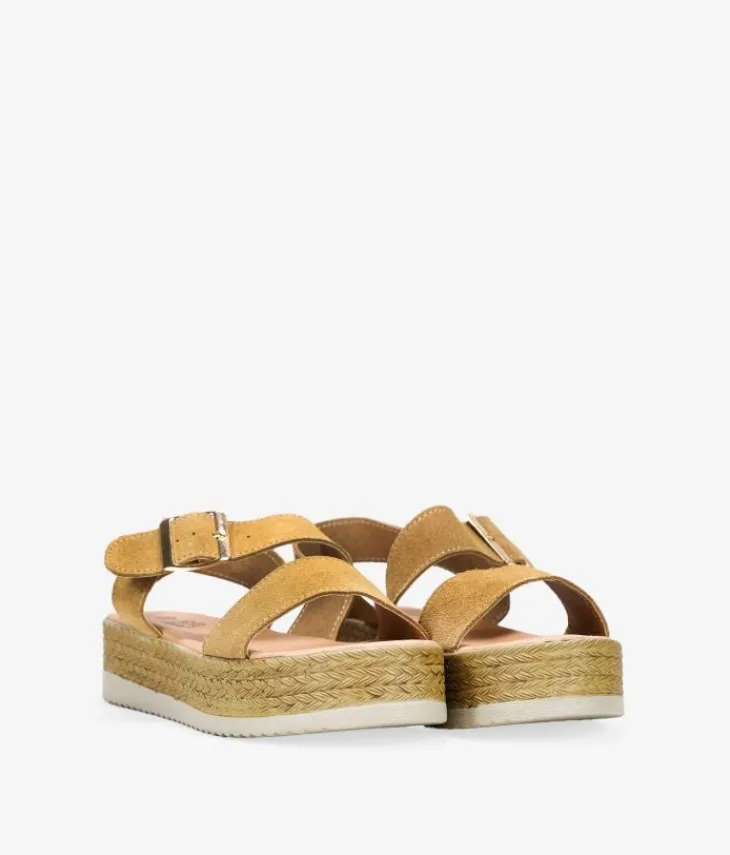 Best Bosanova Sandalias de piel marrones con hebilla y plataforma