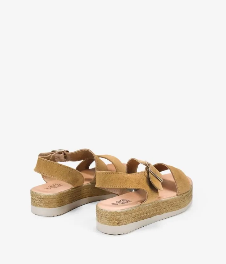 Best Bosanova Sandalias de piel marrones con hebilla y plataforma