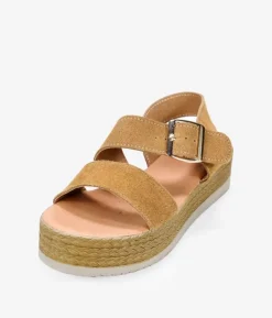 Best Bosanova Sandalias de piel marrones con hebilla y plataforma