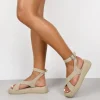 Clearance Bosanova Sandalias de plataforma arena con hebilla