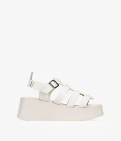 Outlet Bosanova Sandalias de plataforma beige con hebilla