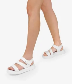 Clearance Bosanova Sandalias de plataforma blancas con velcro