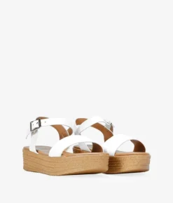 Outlet Bosanova Sandalias de plataforma blancas con hebilla