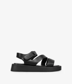 Outlet Bosanova Sandalias de plataforma negras con velcro