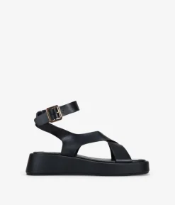 Sale Bosanova Sandalias de plataforma negras con hebilla