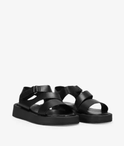 Outlet Bosanova Sandalias de plataforma negras con velcro