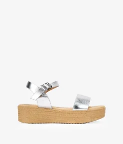 Discount Bosanova Sandalias de plataforma plateadas con hebilla