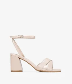 Clearance Bosanova Sandalias de tacón ancho beige mate