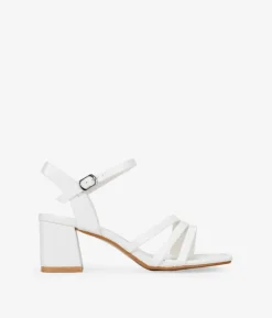 Discount Bosanova Sandalias de tacón ancho blancas