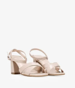 Clearance Bosanova Sandalias de tacón ancho beige mate