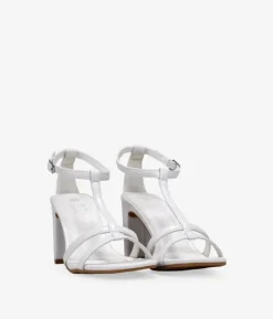 Sale Bosanova Sandalias de tacón blancas con talonera