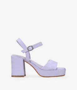 Outlet Bosanova Sandalias de tacón cuadrado lilas