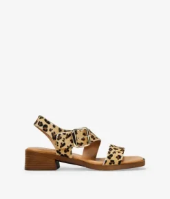 Clearance Bosanova Sandalias de tacón leopardo en piel