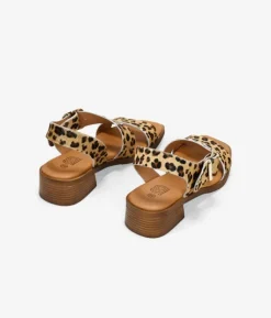 Clearance Bosanova Sandalias de tacón leopardo en piel