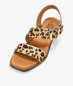 Clearance Bosanova Sandalias de tacón leopardo en piel