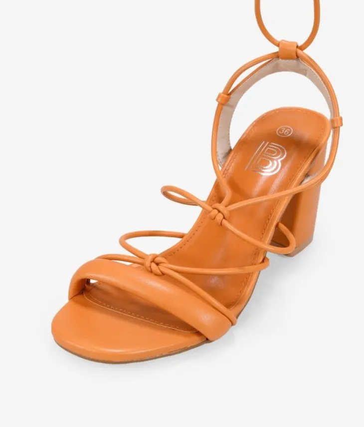 Best Bosanova Sandalias de tacón naranjas con cuerdas
