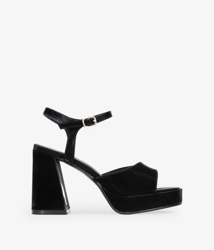 Discount Bosanova Sandalias de tacón negras con pulsera y hebilla