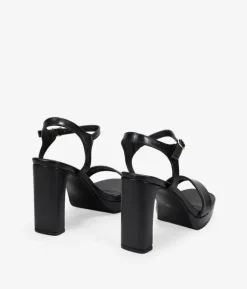 Discount Bosanova Sandalias de tacón negras con pulsera y hebilla