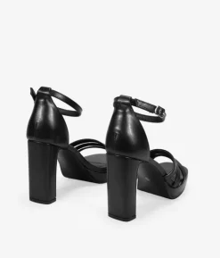 Discount Bosanova Sandalias de tacón negras con talonera