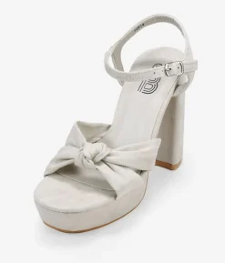 Best Bosanova Sandalias de tacón piedra con nudo