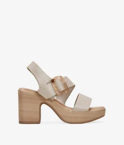 Discount Bosanova Sandalias de tacón taupe con hebilla