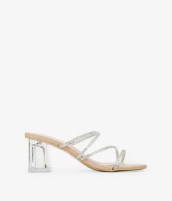 Discount Bosanova Sandalias de tacón transparentes con brillantes