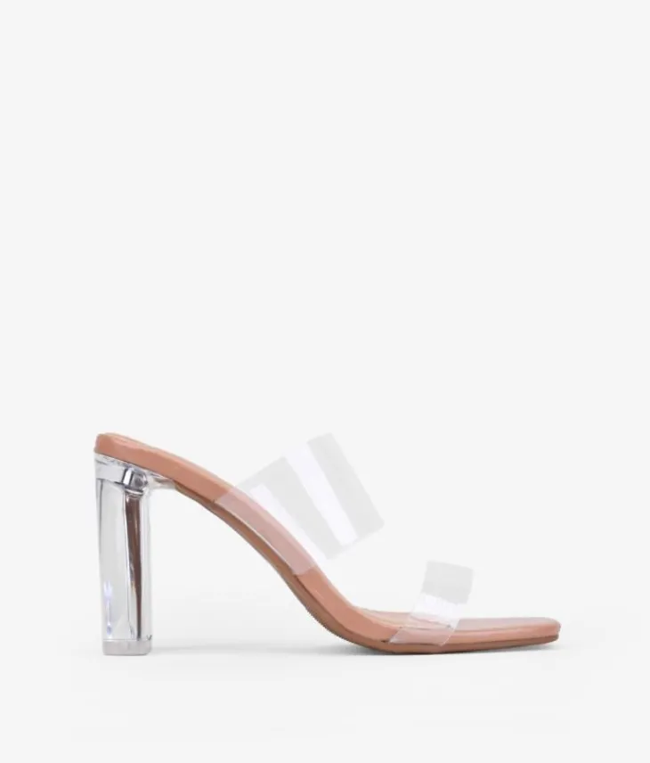 Outlet Bosanova Sandalias de tacón transparentes