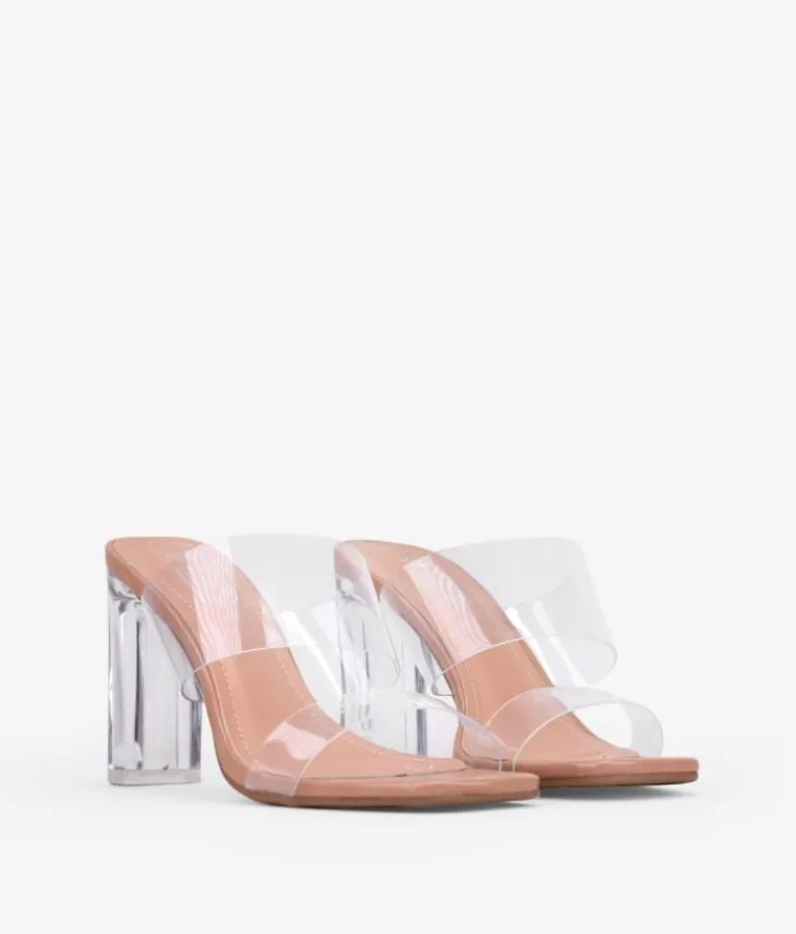 Outlet Bosanova Sandalias de tacón transparentes