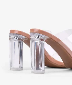 Outlet Bosanova Sandalias de tacón transparentes