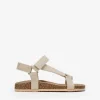 Discount Bosanova Sandalias deportivas beige con suela de corcho y velcro