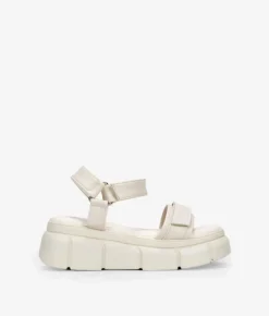 Discount Bosanova Sandalias deportivas beige con velcros y plataforma