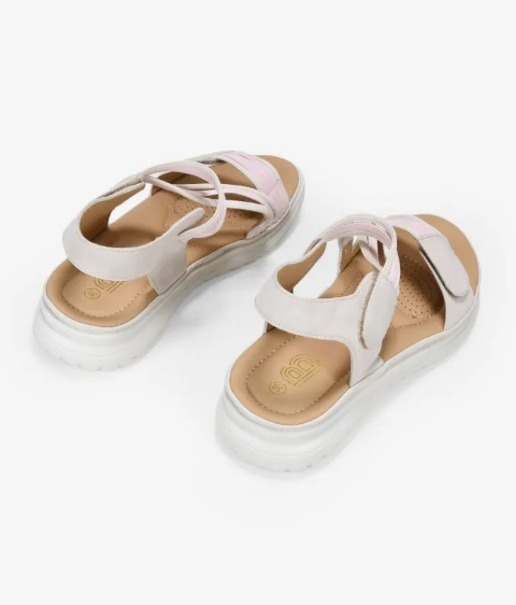 Hot Bosanova Sandalias deportivas beige con cierre fácil