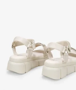 Discount Bosanova Sandalias deportivas beige con velcros y plataforma