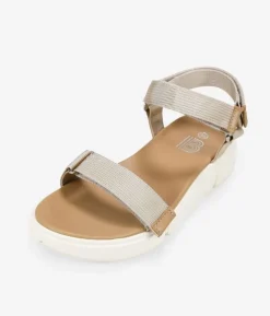 Discount Bosanova Sandalias deportivas beige con velcro