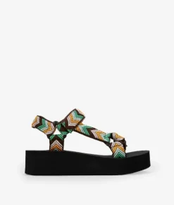 New Bosanova Sandalias deportivas con plataforma y estampado étnico