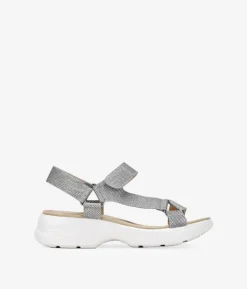 Sale Bosanova Sandalias deportivas plateadas con velcro