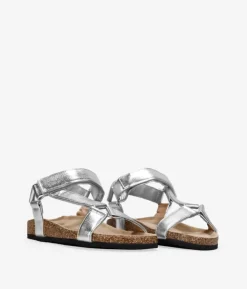Outlet Bosanova Sandalias deportivas plateadas con velcro