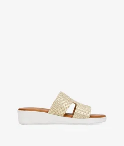 Best Bosanova Sandalias doradas de piel con cuña