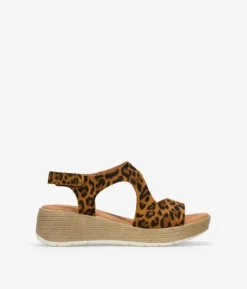 Best Bosanova Sandalias leopardo piel con cuña