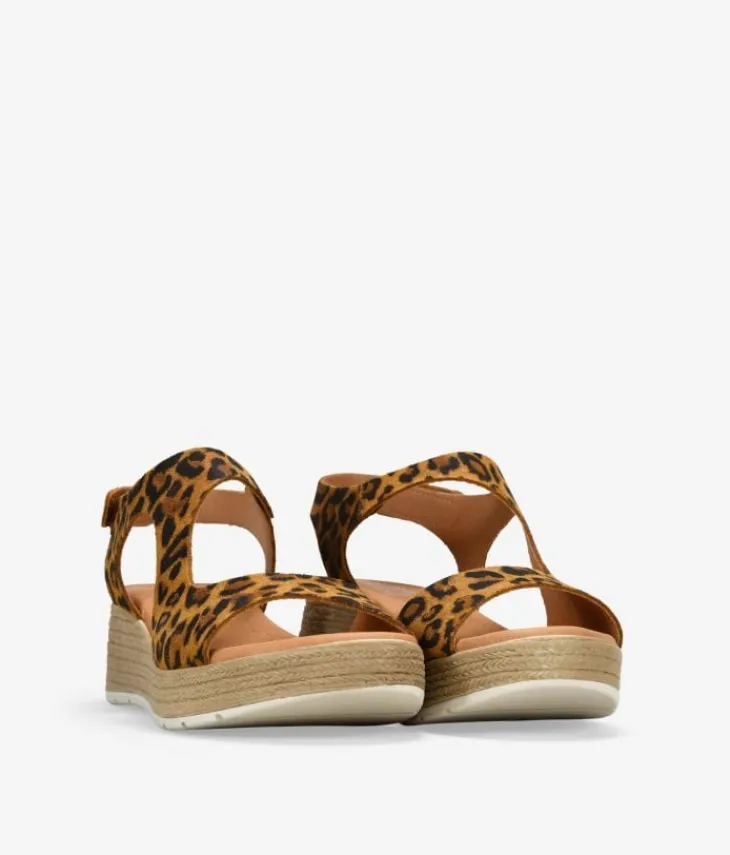 Best Bosanova Sandalias leopardo piel con cuña