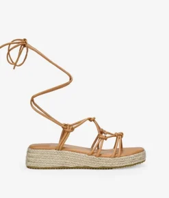 Sale Bosanova Sandalias marrones con cuña de esparto