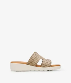 Clearance Bosanova Sandalias marrones en piel con cuña