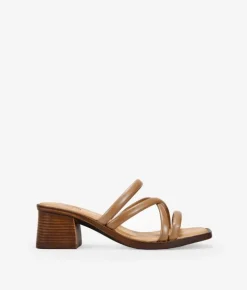 Discount Bosanova Sandalias marrones en piel con tacón