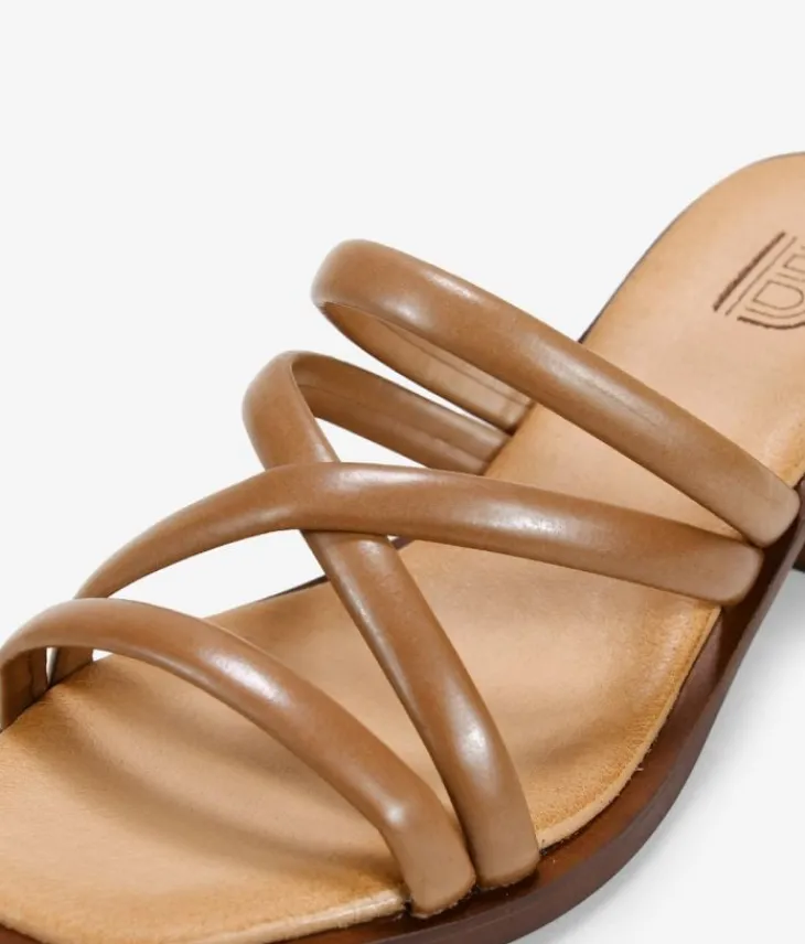 Discount Bosanova Sandalias marrones en piel con tacón